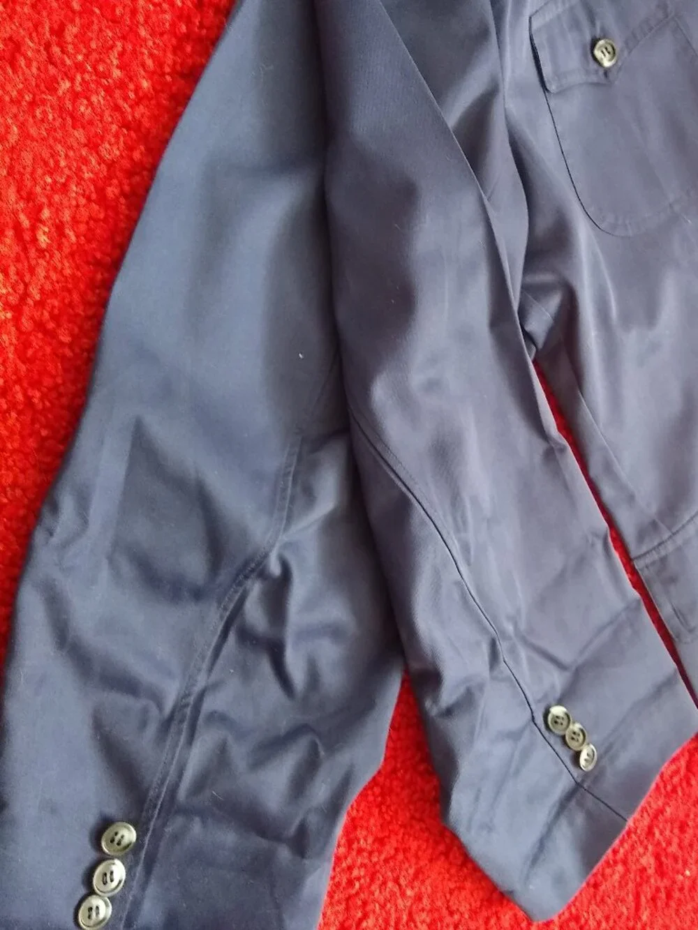 vintage 70s cargo utility trench coat top overshirt blouse - Picture 9 of 9